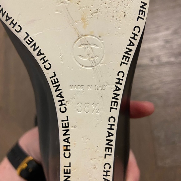 Chanel Patent Toe Leather Wedge - Picture 5 of 7